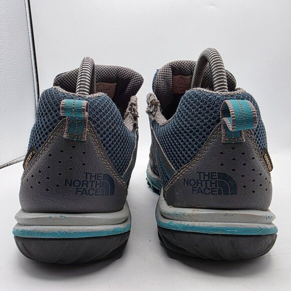 The North Face Hedgehog Guide Womens Size 8.5 Gray Blue GTX Hiking Shoes Camp - Picture 5 of 13
